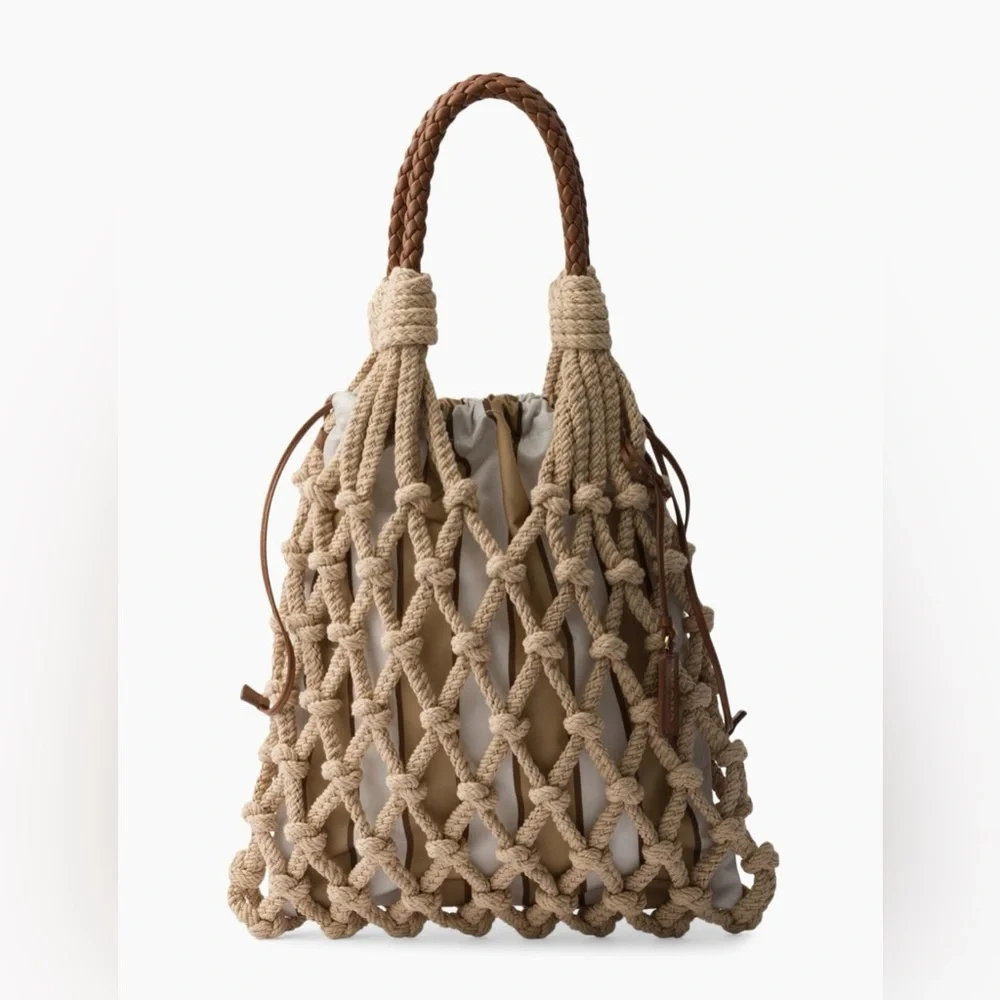 Prada Macrame Beach Rope Tote - Picture 1 of 3